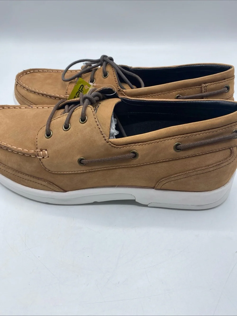 Apex LT820M Boat Shoe orthopedic 11.5 Wide Casual Smart Grip Loafer Preppy brown